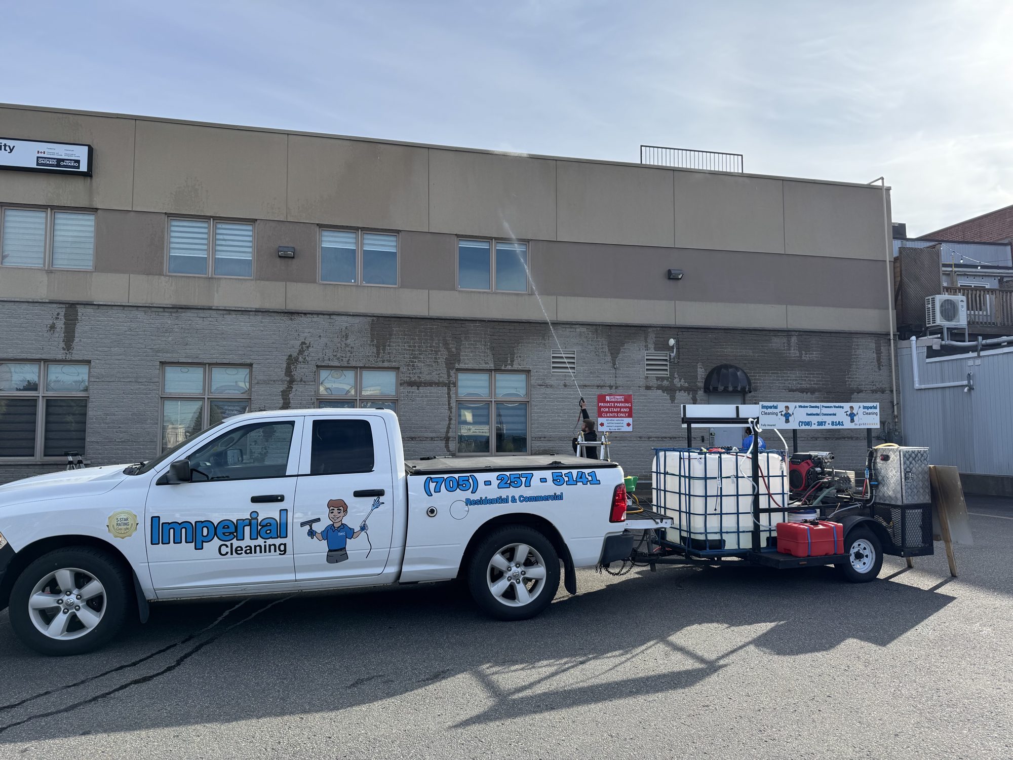 Imperial Cleaning service truck and professional exterior-cleaning equipment