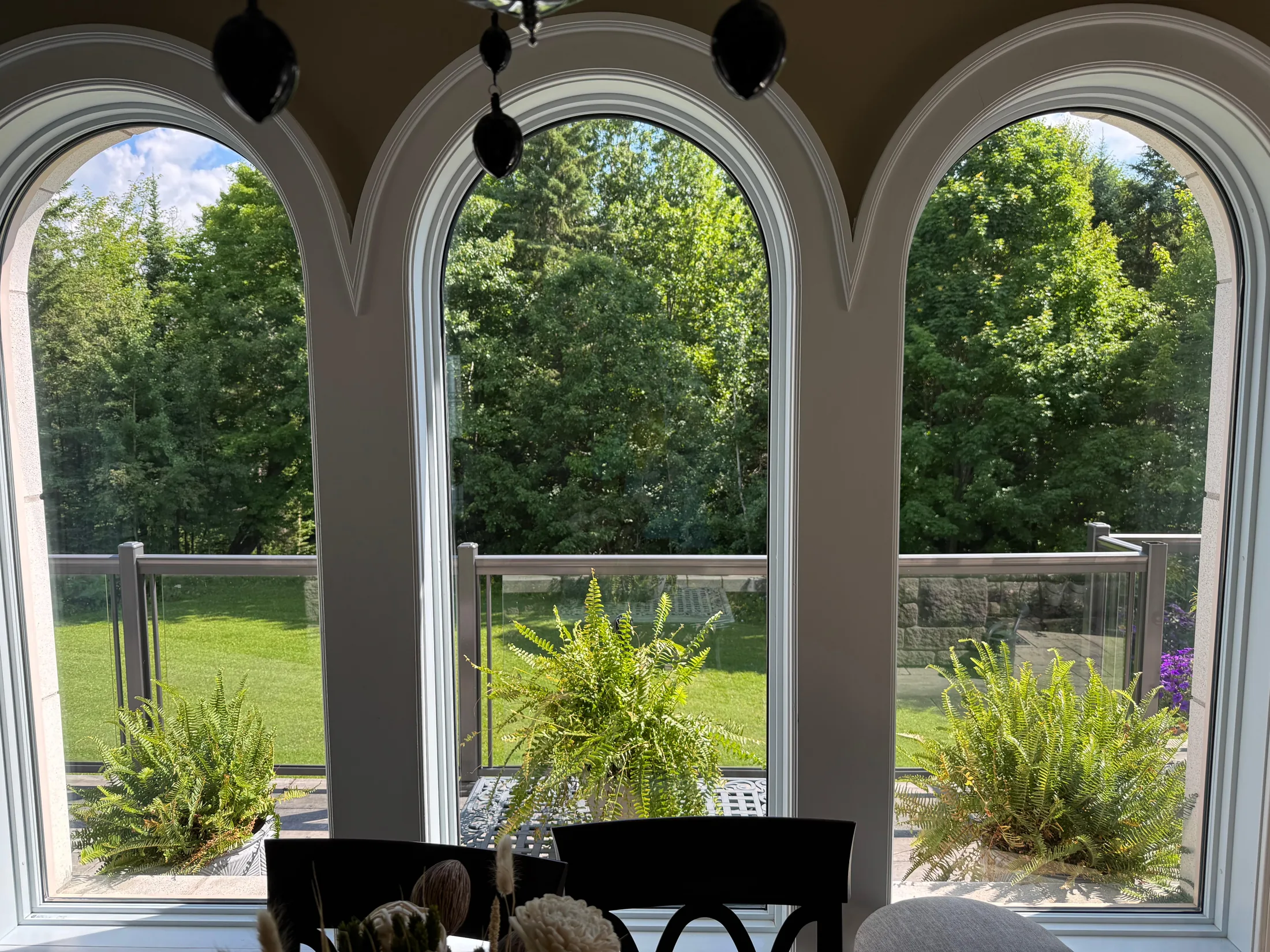 Streak-free residential window with unobstructed view after Imperial Cleaning